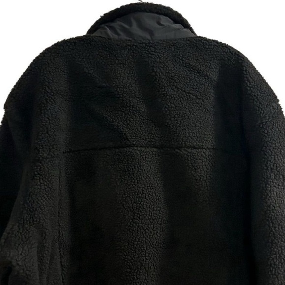 Lands' End Men's XXL/T Black Sherpa Fleece Jacket Winter Casual Zip Pockets - Picture 11 of 15